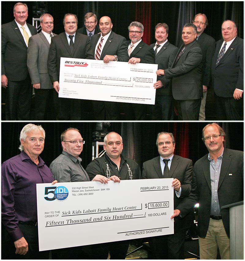 Dr. Robert Hamilton, Director of Cardiology at Sick Kids was on-hand to accept two donations totaling $46,000.
